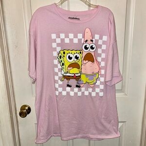 NICKELODEON Women’s Short Sleeve SpongeBob Patrick Top. Sz 2X.